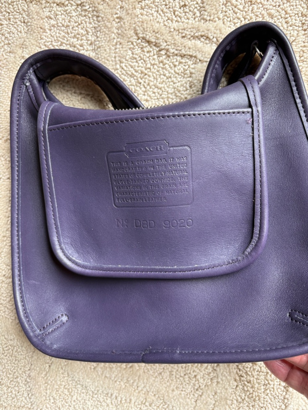 Vintage Coach  dark purple Ergo bag.  Like new. Used once - Picture 2 of 2